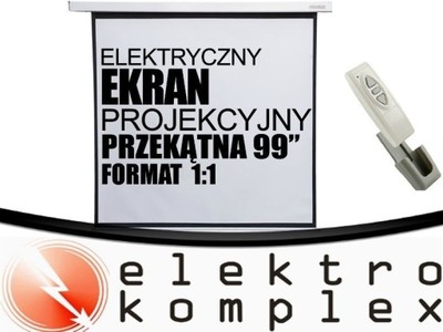EKRAN projekcyjny ELEKTRYCZNY 178x178cm +pilot