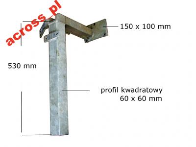 Profil Element Stalowy Ocynk Kwadrat 60 x 60
