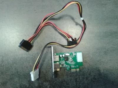 Kontroler PCI-E USB 3.0 Low Profile + kabel MOLEX
