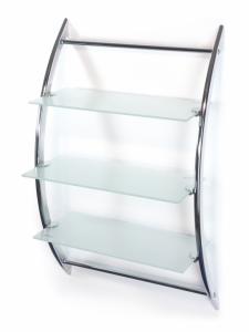 Szklana półka łazienkowa-ścienna (chrom) 50026