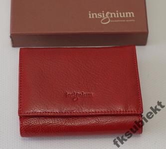 Portfel damski skórzany ,czerwony Insignium - 5128002250 - oficjalne  archiwum Allegro
