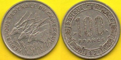 CAMEROUN  100  Francs 1971 r. - 1