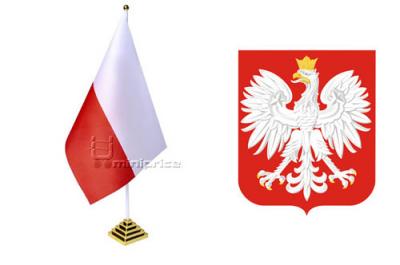 Flaga Polski flagietka Stojak