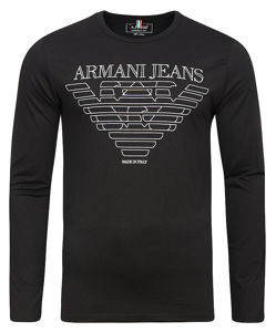 ARMANI JEANS koszulka longsleeve L18 czarna XL