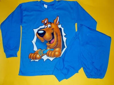 Piżama chłopięca długi rękaw rozmiar 128- Scooby