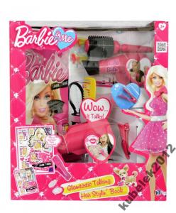 Barbie studio stylizacji fryzur 10 elem. + książka