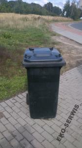 Pojemnik na odpady śmieci, 240l Kosz CZARNY MOCNE!