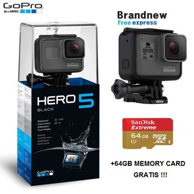GoPro Hero 5 Black+64GB karta pamięci - 6877875621 - oficjalne archiwum  Allegro