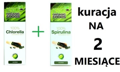 Spirulina + Chlorella 2x 400 tab Schudnij w 2-MCE