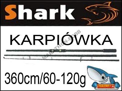 WĘDKA KARPIOWA 360cm/120g MAXCARBON SHARK WROCŁAW