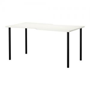 IKEA HISSMON ADILS Stół biały / czarny 150x75