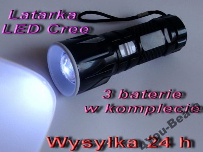 Latarka LED Cree High Power Mini + 3 baterie