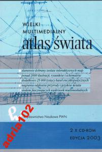 WIELKI MULTIMEDIALNY ATLAS ŚWIATA 2 X CD-ROM