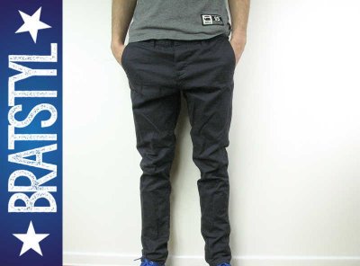 ASOS __ chinosy niebieskie spodnie marchewki  85cm