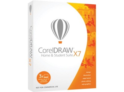 CORELDRAW HOME &amp; STUDENT X7 PL BOX 3-PC