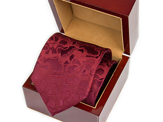 KRAWATY - Krawat jedwabny w pudełku drewnianym 163 - 3687011154 - oficjalne  archiwum Allegro
