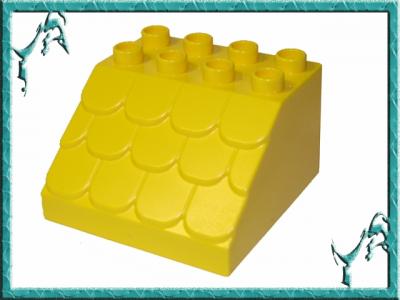 Nowe LEGO DUPLO - klocek DACH DACHÓWKA 4x4 żółta