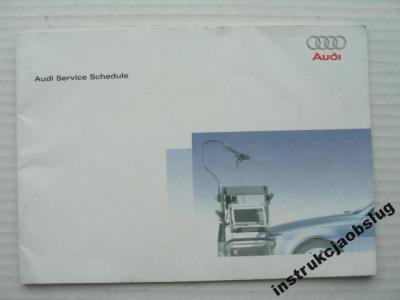 Audi książka serwisowa Audi Anglia przeglądy 2007r