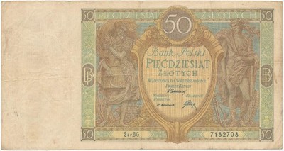 4216. 50 złotych 1929 - Ser.B.G. - st.4+
