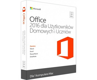 OFFICE 2016 HOME &amp; STUDENT MAC PL NOWY! FV 24H