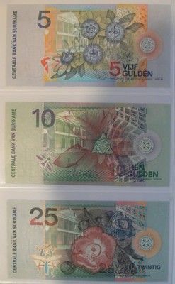 Surinam banknoty jedne z najładniejszych banknotów