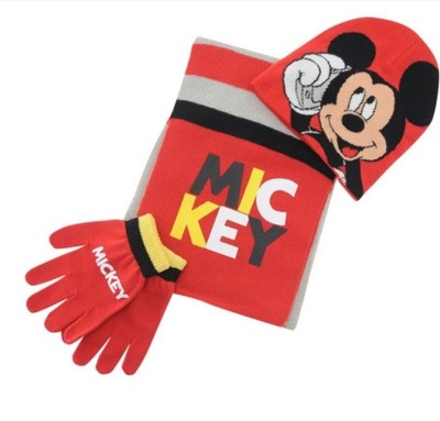Czapka + rękawiczki + szalik DISNEY Myszka Mickey