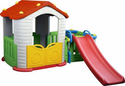 3w1 Duży domek dla dzieci + Zjeżdżalnia + Ogródek