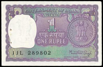 112. Indie, 1 rupia, st.1-/2+