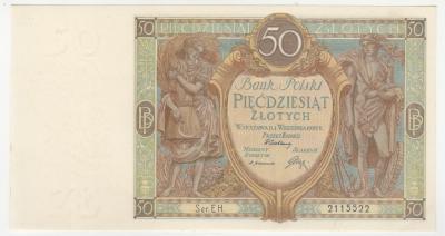 BG546 50 złotych 1929 seria EH bankowy
