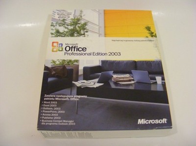 Ms Office 2003 Professional  BOX  dla 2 komputerów
