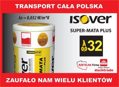 WEŁNA mineralna Isover SUPER-MATA PLUS 50 5 0,032