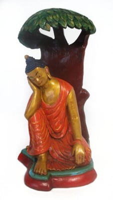 Figurka Zamyślony złoty Budda z Nepalu