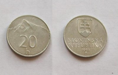 20 halerzy Słowacja 1993