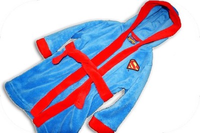 SUPERBABY blue SZLAFROK superman CIEPŁY 9-12 MSC