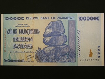 Zimbabwe 100 Trillionów $ (stan P-91)