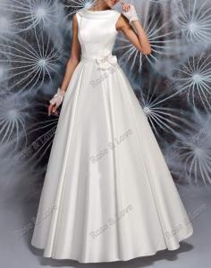 Suknia ślubna LINIA-A w stylu Audrey Hepburn - 4661098290 - oficjalne  archiwum Allegro