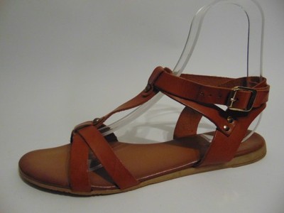 Pier One - skórzane sandały włoskie idealne 41 - 6892847590 - oficjalne  archiwum Allegro