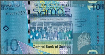 Samoa - 10 tala ND/2008 stan bankowy - nowa seria