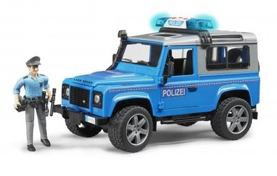 Bruder 02597 Land Rover POLICJA z figurką