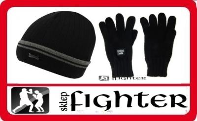 KOMPLET zimowy LONSDALE czapka + rękawiczki 24H