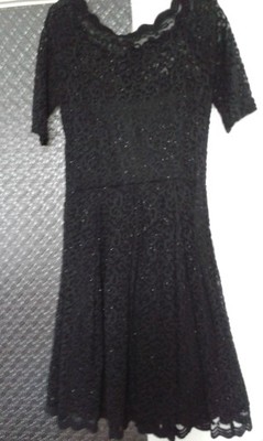 Wizytowa sukienka czarna koronka Orsay r. 38 nowa