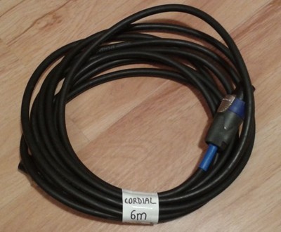 Kabel głośnikowy speakon CORDIAL 6m 2x2,5mm2