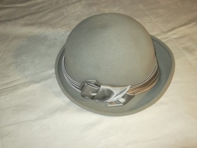 Elegancki kapelusz popiel filcowy nowy BAKO 56,5cm