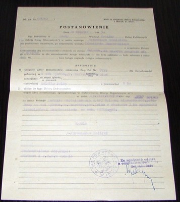 Postanowienie Sąd Łomża Wykowo Nr 454/63. 1963