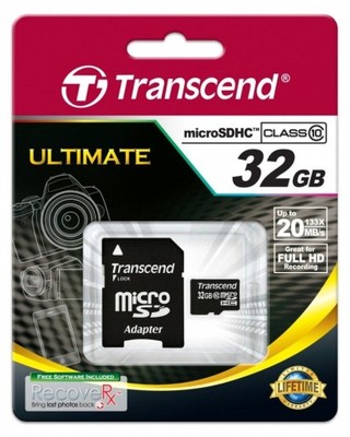 Transcend microSD 32GB Class10 + adapter PREMIUM