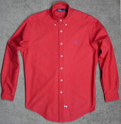 czerwona męska koszula RALPH LAUREN POLO - L