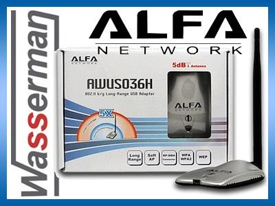 Alfa AWUS036H v.2 USB 30dBm 1000mW Wardriving