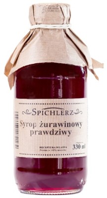 Syrop Żurawinowy - Spichlerz - PRAWDZIWY - 330 ml