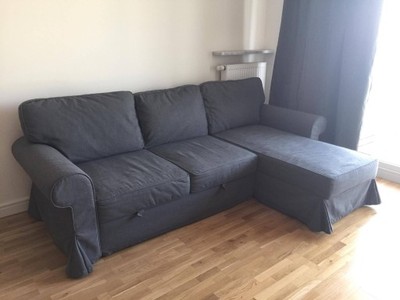 EVERTSBERG sofa narożna rozkładana pojemnik IKEA - 6672857565 - oficjalne  archiwum Allegro