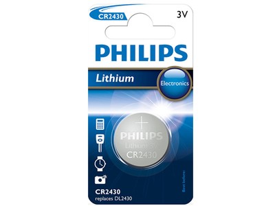 ~1 bateria Philips CR2430 CR2430 CR DL 2430 3V